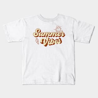 Summer vibes font design Kids T-Shirt